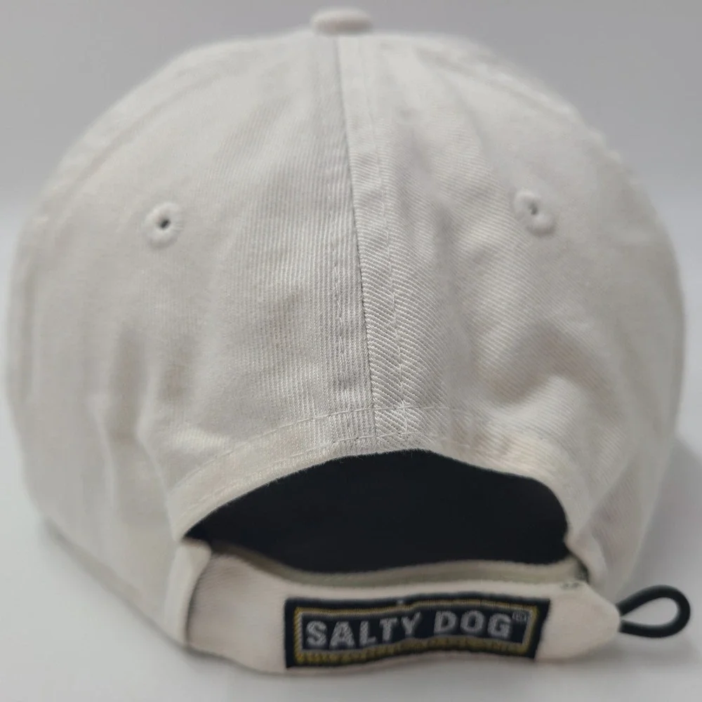 The Salty Dog Cafe Hat Adjustable (Fits Small) Ahead White Hilton Head Island